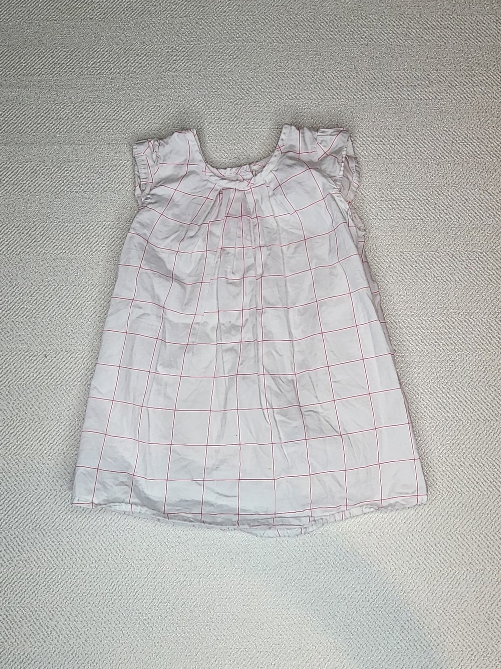 100% Cotton Isaac Mizrahi Toddler Dress with Pink Grid Accents